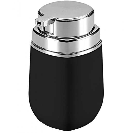 Porta Sabonete Liquido Preto Com Cromado